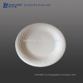 9.5 pulgadas de forma ondulada Pretty Design Pure White Porcelana al por mayor Platos para cenas, suministro de restaurante Cena Platos